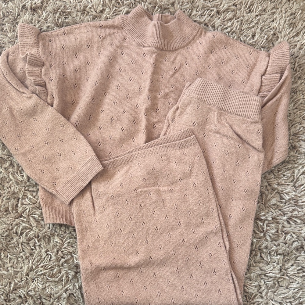 Gap Mockneck and wide leg pants knit set